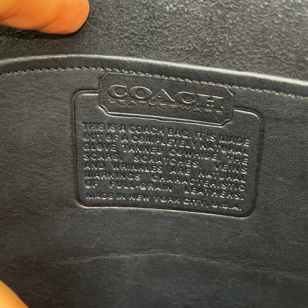 Vintage Coach NYC Saddle Bag Small 9205 Navy - Picture 7 of 10